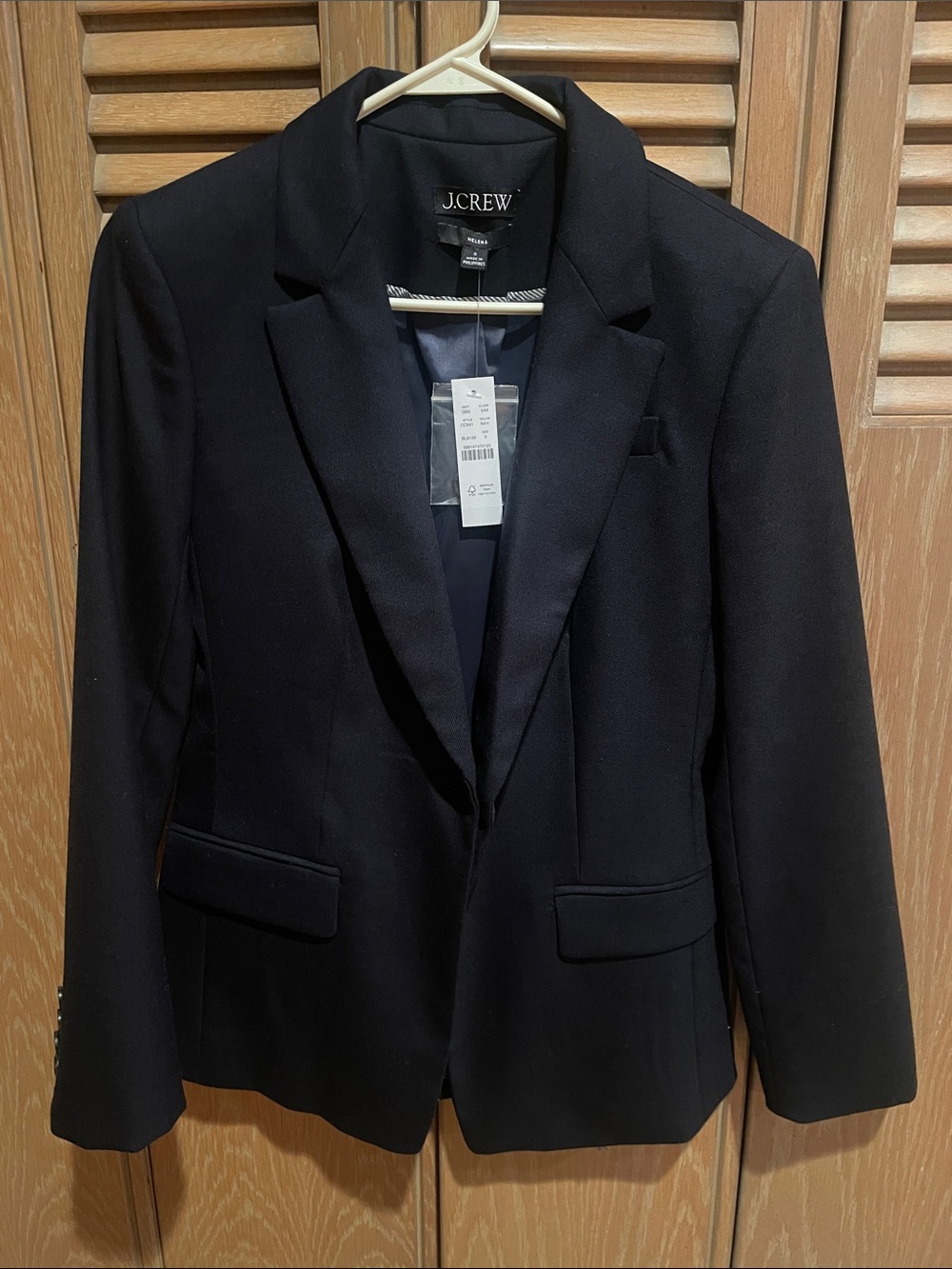 J. Crew Navy Women's Wool Blazer. NEW